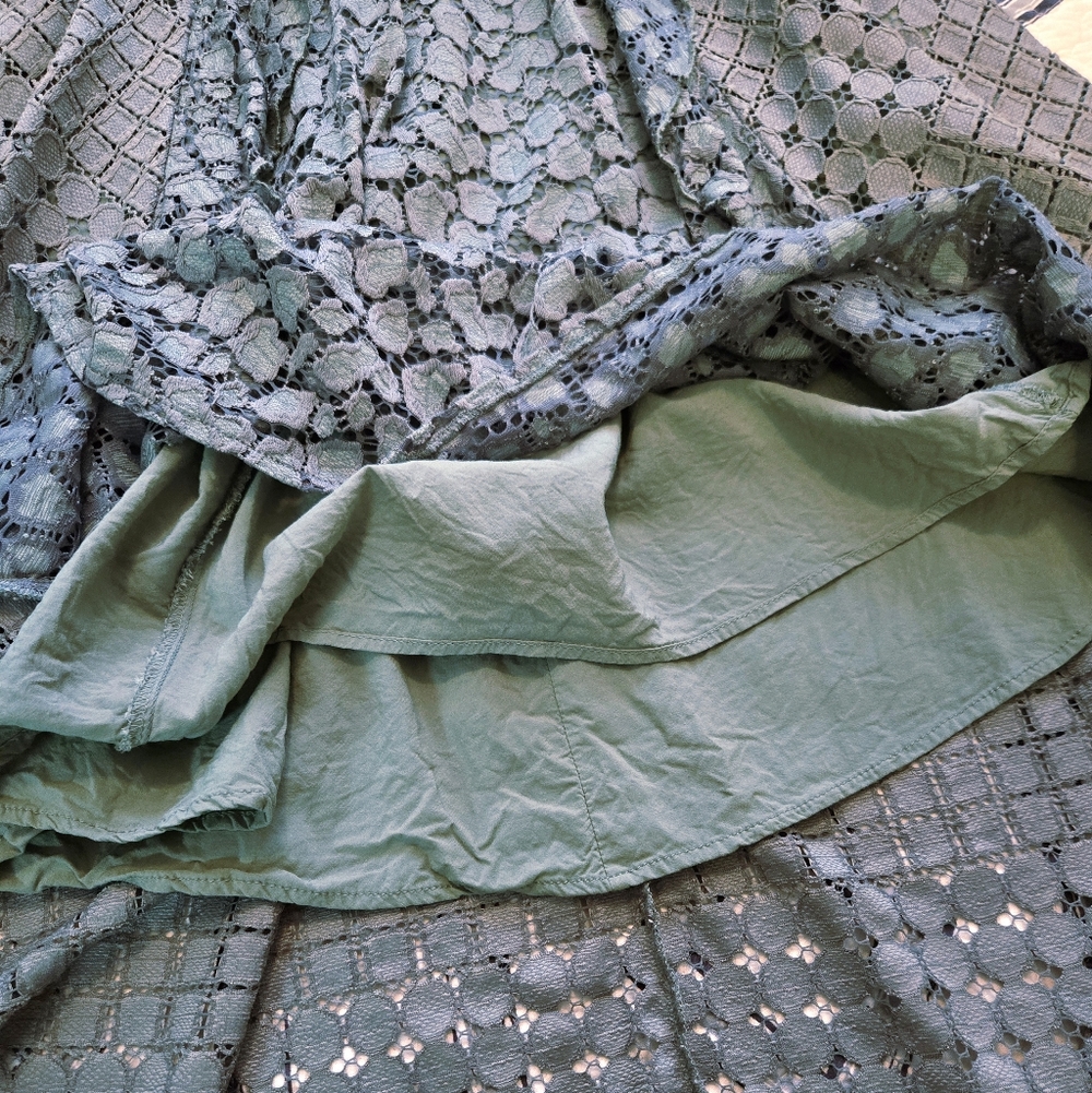 Anthropologie Sleeveless Lace Ruffle Dress - Picture 10 of 16